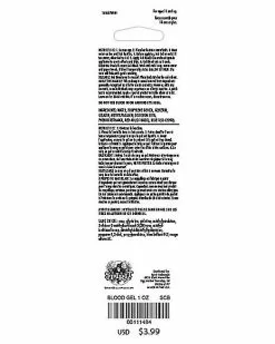 Gel Blood Liquid - 1 Oz. -Halloween Sales 00111484 b