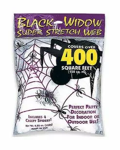 White Superstretch Spider Web Decoration