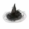 Feathered Black Witch Hat -Halloween Sales 00161182 a