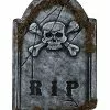 1.5 Ft Skull Face Tombstone With Moss 2 1.5 Ft Skull Face Tombstone With Moss -Halloween Sales 01111038 a