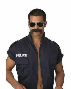 Brown Handlebar Mustache