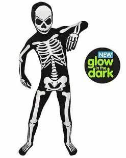 Kids Glow In The Dark Skeleton Morphsuit Costume 5 Kids Glow In The Dark Skeleton Morphsuit Costume -Halloween Sales 01303320 b