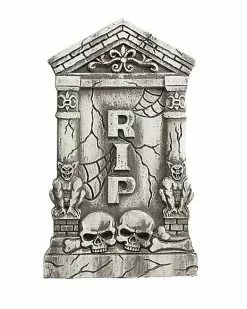 2 Ft Skull And Gargoyle Tombstone
