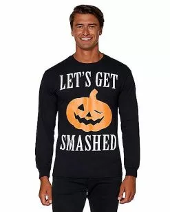 Let's Get Smashed Long Sleeve T Shirt -Halloween Sales 01353580 a