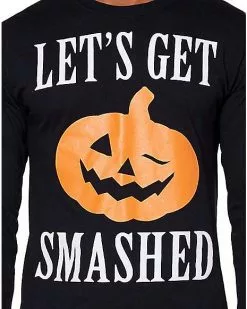 Let's Get Smashed Long Sleeve T Shirt -Halloween Sales 01353580 c