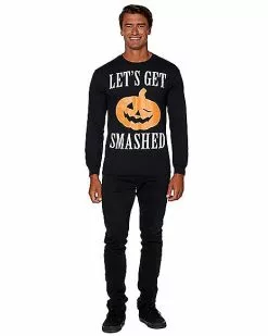 Let's Get Smashed Long Sleeve T Shirt -Halloween Sales 01353580 d