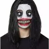 Demented Grinning Killer Half Mask -Halloween Sales 01358357 a