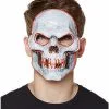 Doom EL Wire Light Up Skeleton Half Mask -Halloween Sales 01359488 a