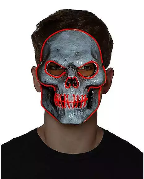 Doom EL Wire Light Up Skeleton Half Mask 4 Doom EL Wire Light Up Skeleton Half Mask - Image 2