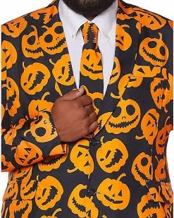 Adult Jack-O-Lantern Plus Size Suit -Halloween Sales 01381524 c