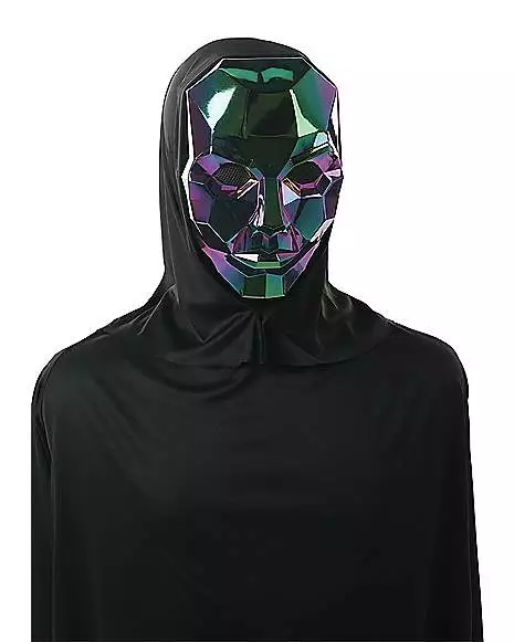 Iridescent Metallic Hooded Mask 3 Iridescent Metallic Hooded Mask
