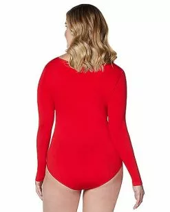 Long Sleeve Red Bodysuit -Halloween Sales 01394188 b