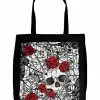 Skull And Roses Tote Bag -Halloween Sales 01424431 a