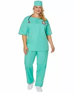 Adult ER Surgeon Plus Size Costume -Halloween Sales 01463249 d