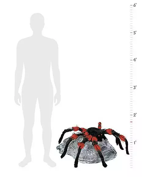 21 Inch LED Red And Black Jumping Spider Animatronic 4 21 Inch LED Red And Black Jumping Spider Animatronic - Image 2