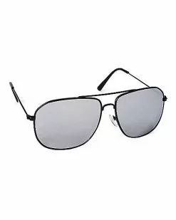 Black Aviator Sunglasses