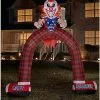 12 Ft LED Scary Clown Archway Inflatable Decoration -Halloween Sales 01476605 a