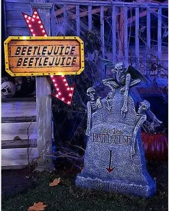 LED Here Lies Beetlejuice Tombstone -Halloween Sales 01483189 c
