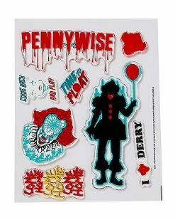 Pennywise Gel Clings - It -Halloween Sales 01494855 b