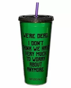 We're Dead Beetlejuice Cup With Straw -Halloween Sales 01517432 c