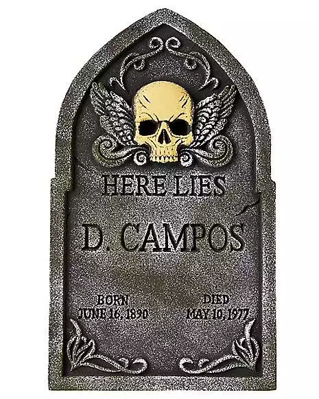 21 Inch D. Campos Tombstone - Decorations 3 21 Inch D. Campos Tombstone - Decorations