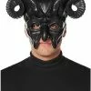 Black Horror Devil Half Mask -Halloween Sales 01541770 a