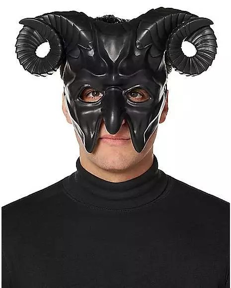 Black Horror Devil Half Mask 3 Black Horror Devil Half Mask