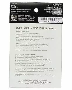 Moth Butterfly Temporary Tattoo -Halloween Sales 01542943 c