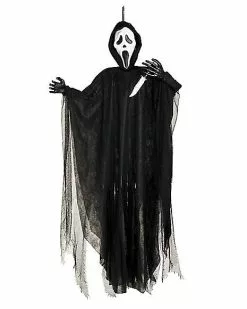5 Ft Light-Up Ghost Face Hanging Prop - Decorations