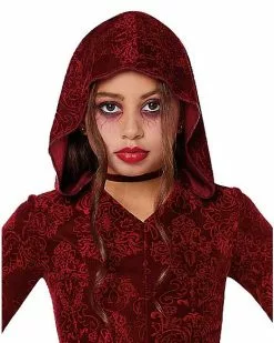 Kids Red Hooded Dress -Halloween Sales 01558410 c