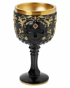 Gothic Noir Skull Goblet