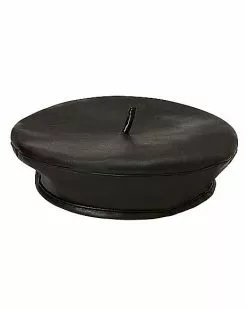 Faux Leather Beret