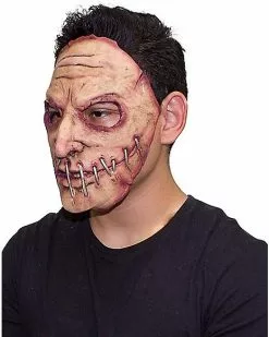 Stitched Smile Half Mask -Halloween Sales 01577717 b
