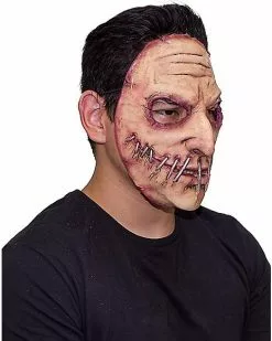 Stitched Smile Half Mask -Halloween Sales 01577717 c