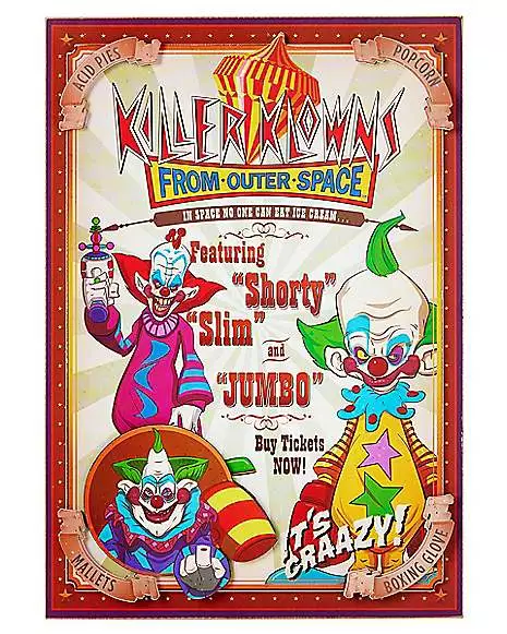 Killer Klowns From Outer Space Tabletop Sign 3 Killer Klowns From Outer Space Tabletop Sign