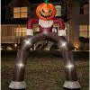 12 Ft Light-Up Pumpkin Scarecrow Inflatable Archway 1 12 Ft Light-Up Pumpkin Scarecrow Inflatable Archway -Halloween Sales 01602218 a