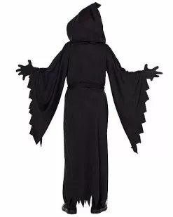 Kids Hooded Black Robe Costume -Halloween Sales 01602622 b